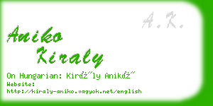 aniko kiraly business card